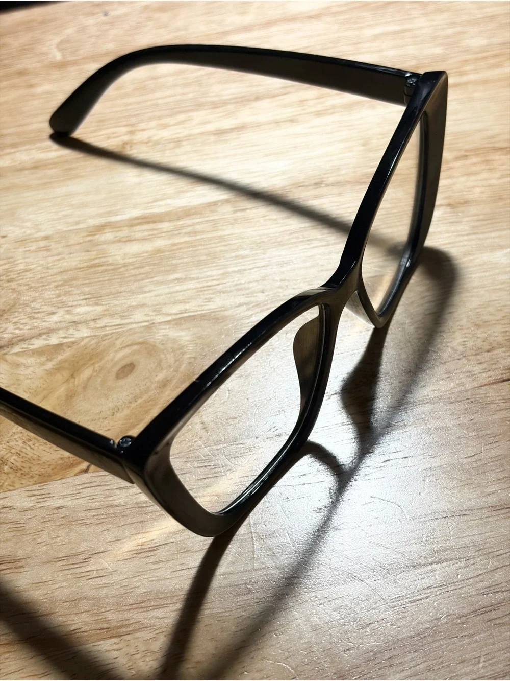 Solid All Black Bold Cat Eye Fashion Glasses